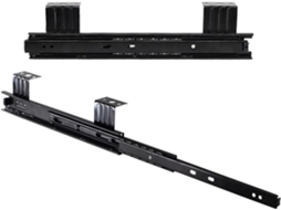 Corrediças Para Bandeja De Teclado 10 12 Polegadas, Pretas, Com Rolamentos De Esferas Metal 1par Suportam Até 40kg