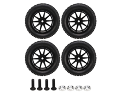 Mali pneus de Carro Rc 1/16 com Aro de 10 Raios para Carro Controle Remoto Axi31594 2bl 4 Peças