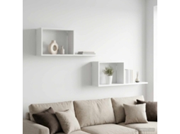 Vidaxl Prateleiras Flutuantes 2 Unid. Branco 80 X 15 X 30 Cm