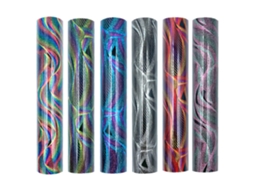 Vinil Holográfico Termocolante Com Glitter, 6 Peças, Material Pu, Adesivo Permanente Para Projetos Diy E Chapéus