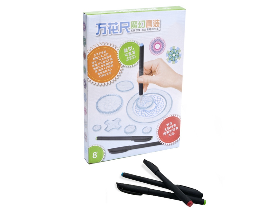 Brinquedo De Desenho Espiral Spirograph Kit Ruler Para Crianças Designer Board Jogo Inteligente