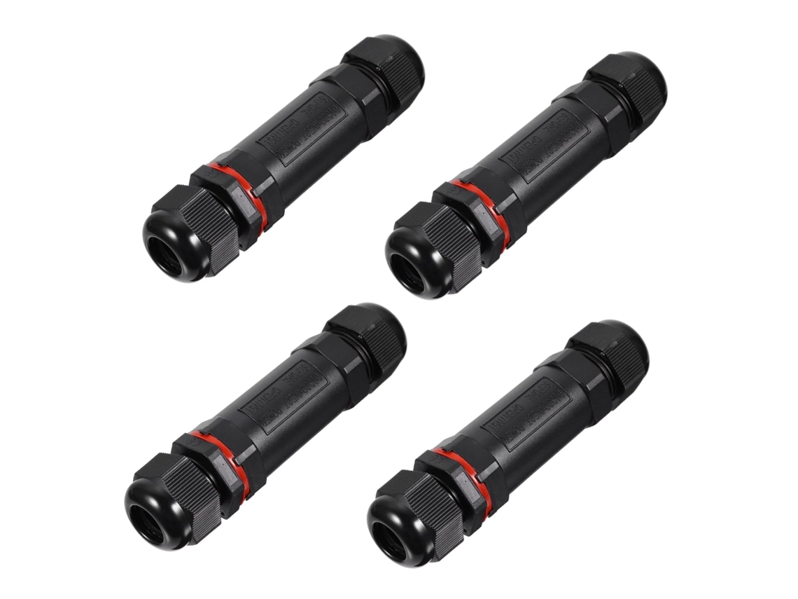 Conjunto De 4 Conectores À Prova D'água Para Cabos.