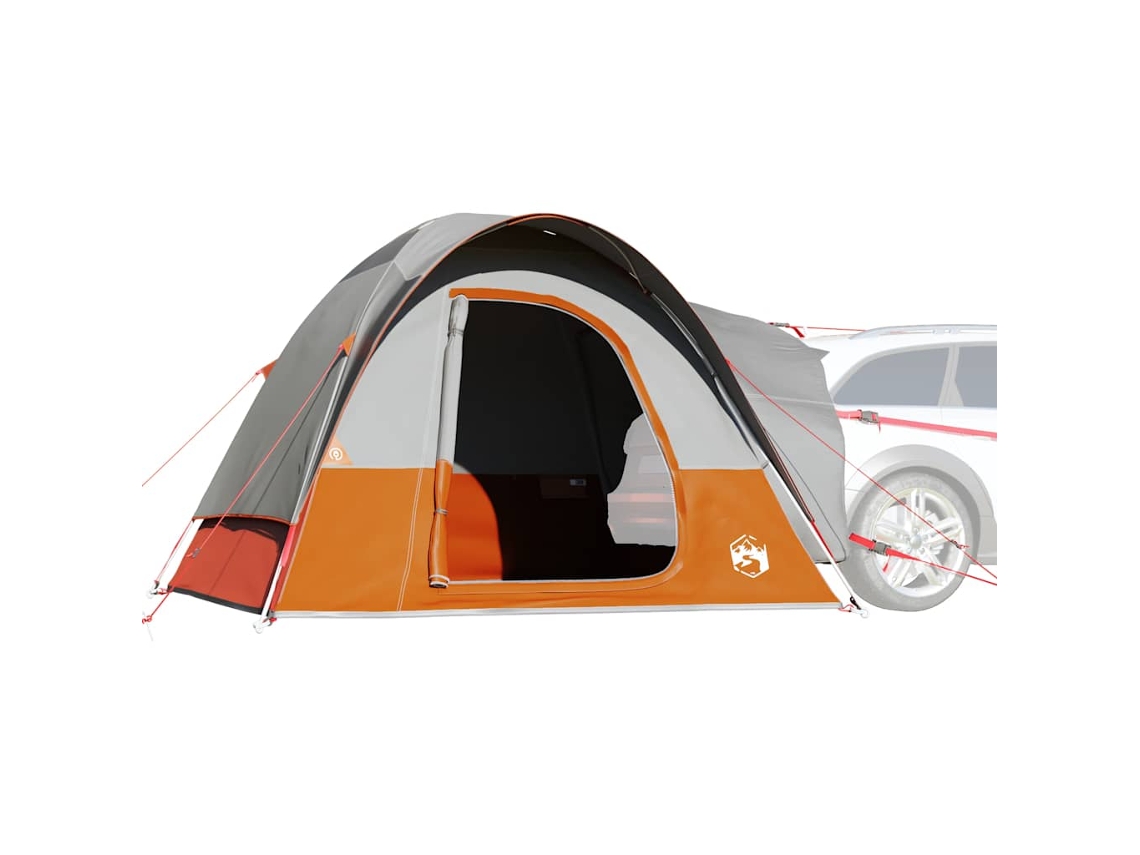 Vidaxl Tenda De Campismo P/ 4 Pessoas Impermeável Cinzento/laranja