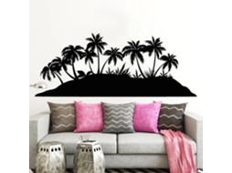 Adesivos de parede Seascape, Palm Beach Island, Decoração Mural Para Quarto de Criança, Quarto de Sofá, Salão