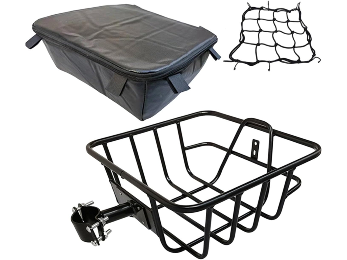 Cesta multifuncional preta HARILLA para bicicleta resistente aço compatível com S/MARCA