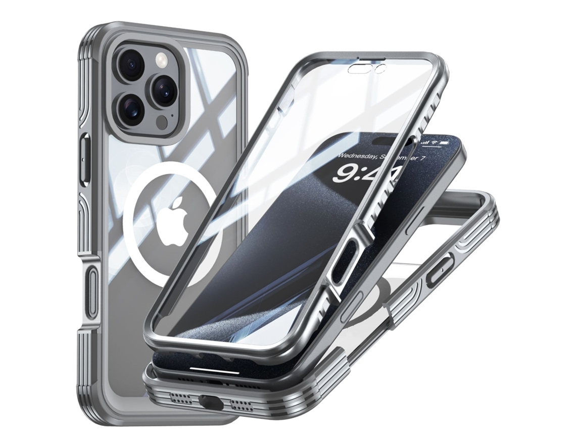 Zsanfs Capa Para Iphone 16 Pro Max, Compatível Com Magsafe, Cor Cinza