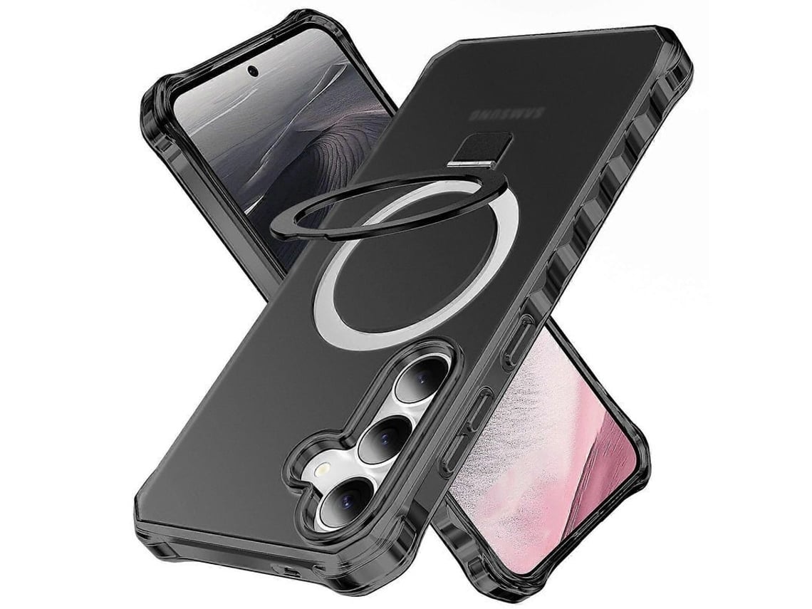 2026 capa Compatível com Samsung Galaxy S24 com Anel Magnético e Protector de Lente Roxo
