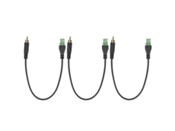 3 adaptadores convertidores de audio rca macho mono a hembra de 2 pines con tornillo
