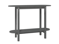 Mesa Consola MAISON EXCLUSIVE em Madeira de Pinho Maciça Cinzento (110x40x80 cm)