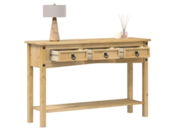 Vidaxl Mesa De Console "corona" 114x34,5x73 Cm Madeira Maciça De Pinho