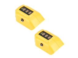 2 peças de adaptador de carregador USB móvel DCB090 com portas 5V 1A/2.1A e 12V 1A para bateria de slide