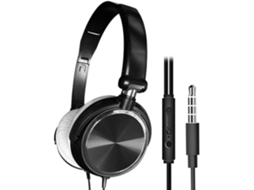 Fone De Ouvido Portátil S1 Com Fio 3, 5mm, Estéreo E Dobrável, Preto, Com Microfone