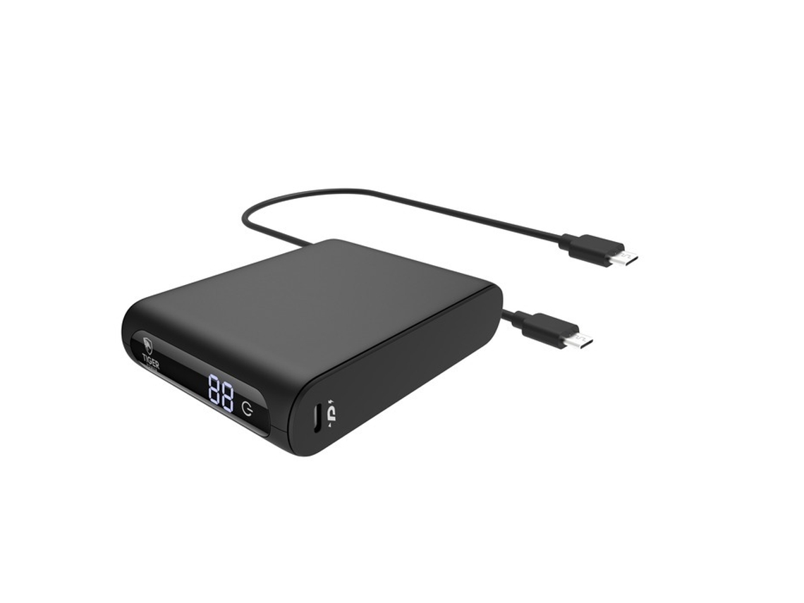 Bateria Externa Pd Qc de 20000Mah com 2 Cabos Usb-C TIGER Power