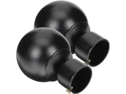 Ponteiras Decorativas Para Varão De Cortina De 28 Mm, 2 Peças, Ferro Fundido Preto Fosco, Ponteiras