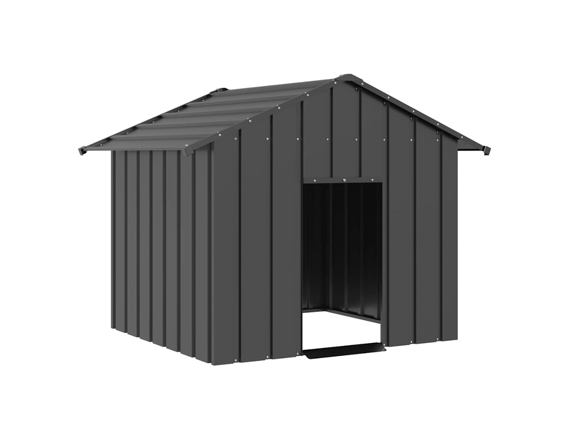 Vidaxl Casota Com Telhado 131x101x102 Cm Aço Galvanizado