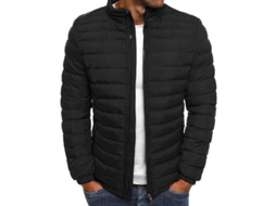 2026 chaqueta Ligera de Plumas para Hombre Abrigo Acolchado Calefaccionado Invierno Casual Exterior Dbq M Negro