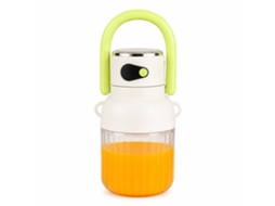Liquidificador Portátil Sem Fios Recarregável 500 Ml, Verde-água, Copo Com 2 Tampas