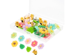 30 Tachinhas Decorativas De Resina E Metal Para Quadros Cortiça, Tachinhas Com Desenhos Animados Para Fixar Fotos E