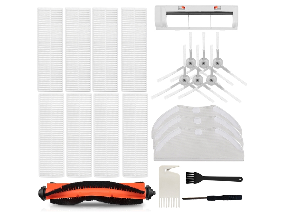 Rolo de filtro escova lateral principal, kits de pano de limpeza para xiaomi mijia g1 mjstg1 mi robô aspirador de pó, acessórios essenciais