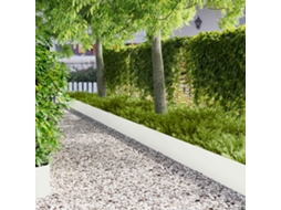 Vidaxl Acabamento Para Gramado 20 Unid. 103 X 30 Cm Aço Branco