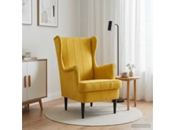 Vidaxl Poltrona Amarelo Veludo