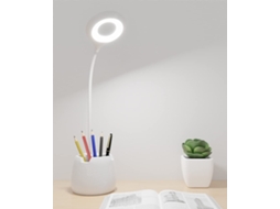 Lurelia Candeeiro Led De Mesa Com Suporte Recarregável 3 Níveis Pescoço De Ganso