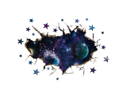 stickers de Parede 3d Estrela Universo para Quarto e Sala | S/MARCA