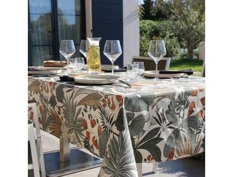 Toalha De Mesa Sud Etoffe Retangular Revestido Bronze Algodão Multicor (150x250cm)