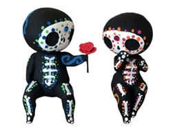 Figuras de Caveira, Resina, Decorativas, Casal, Natal S/MARCA