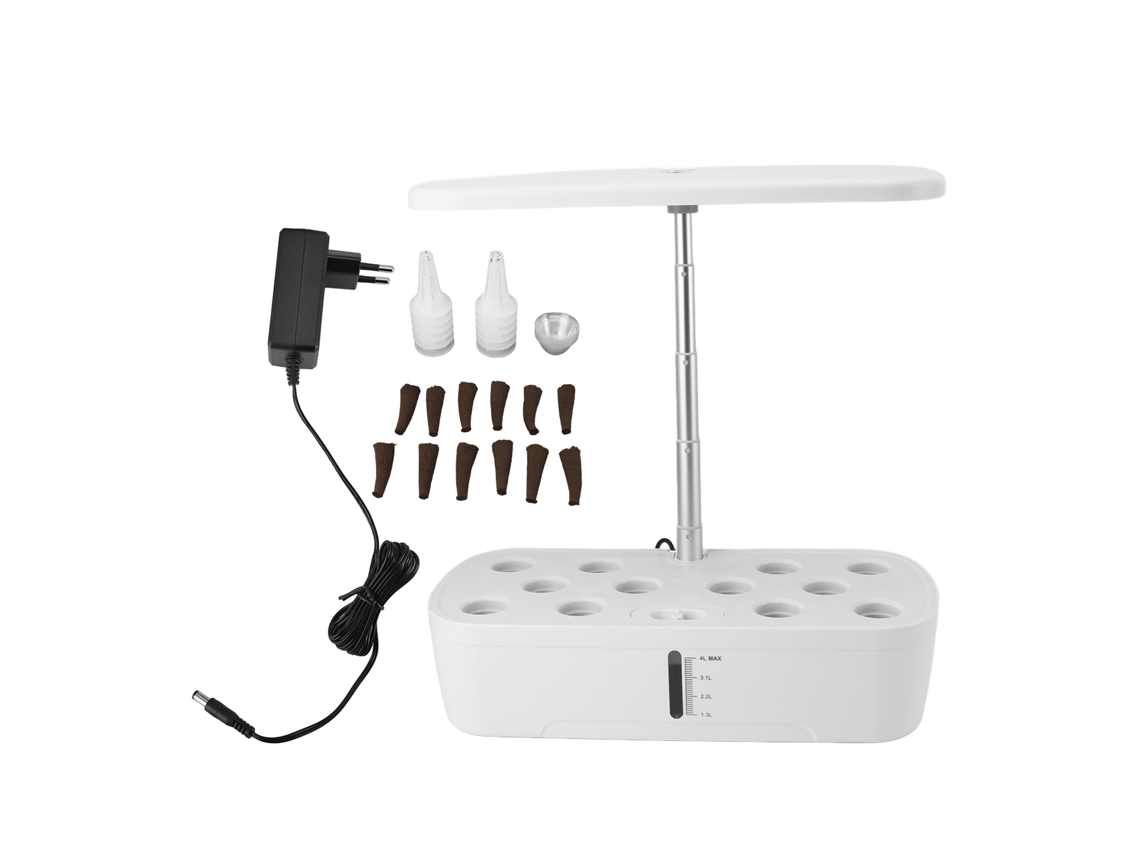 Sistema Hidropônico Jardim Interior 12 Vasilhas Luz Led