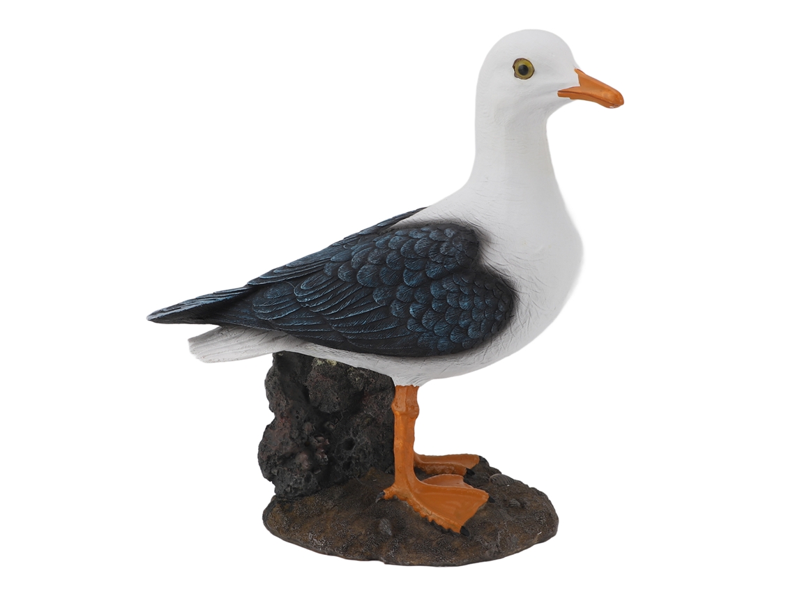 Estátua de Gaivota Resina Decorativa S/MARCA