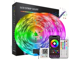 Fita de Led Rgb Inteligente de 5 Metros com Controlador Música Bluetooth e 44 Teclas BRILVIBERA