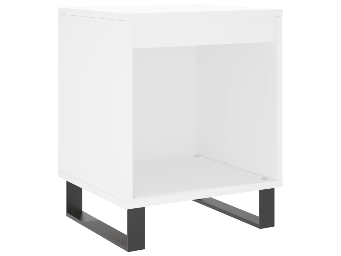 Bedside Cabinet, Bedside Cabinets Vidaxl Branco Madeira Processada (n/a)