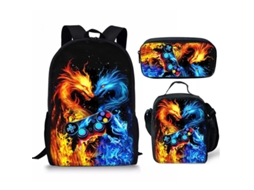 Mochila De Estudante Panoona Play Conjunto 3 Peças Lancheira Estojo 17 Pol 44cm Estilo 12