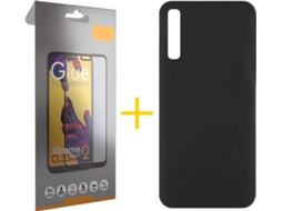 Kit Capa e Película Samsung Galaxy A50 SKYHE Full Silicone Líquido (Preto)