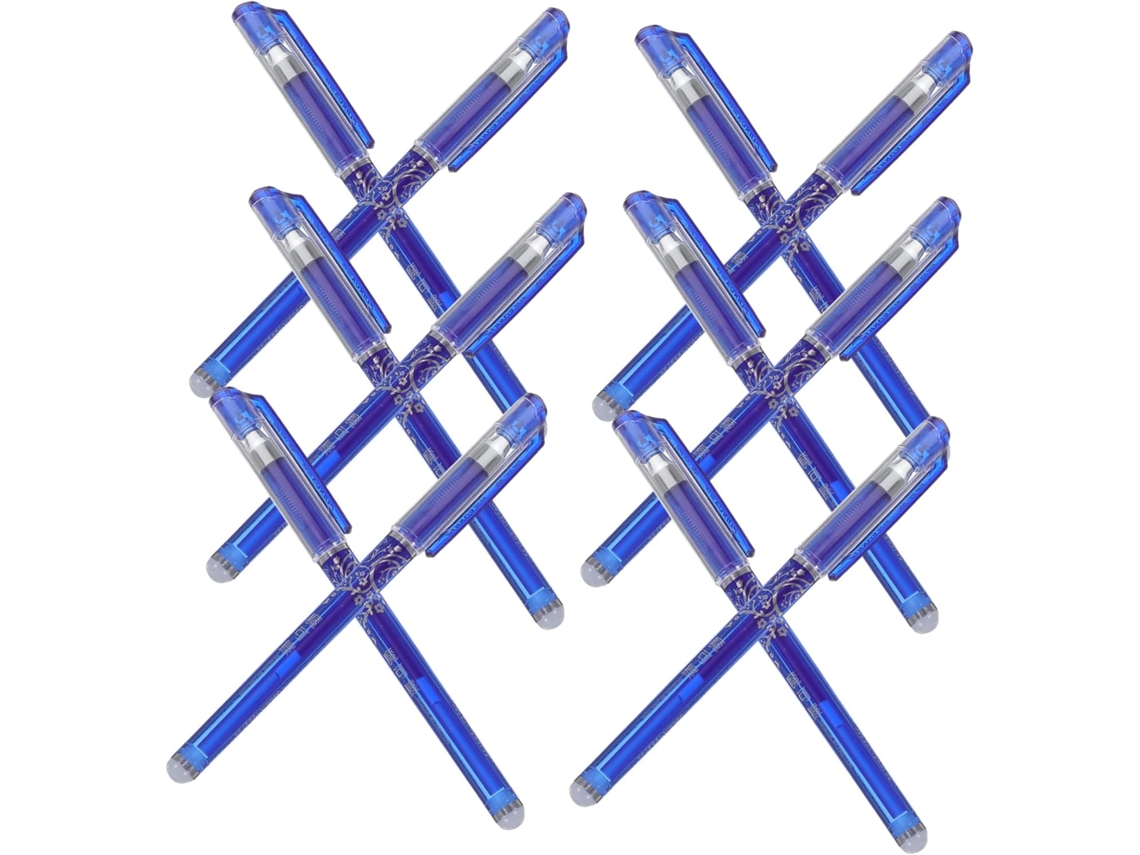 Canetas Rollerball Apagáveis Pacote Com 12, Tinta Azul, Ponta Fina De