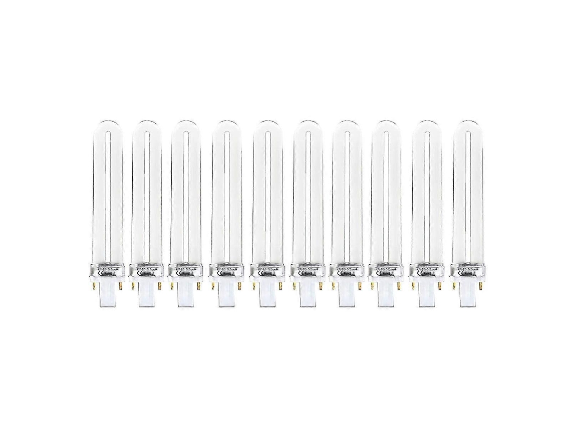 Kit Com 10 Lâmpadas Uv De 9w Para Unhas, 365nm