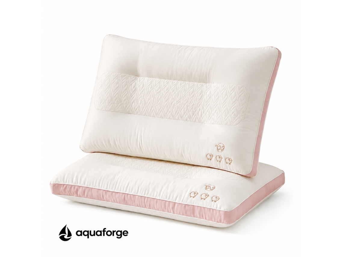 Almofada Cervical Ergonómica Algodão Respirável