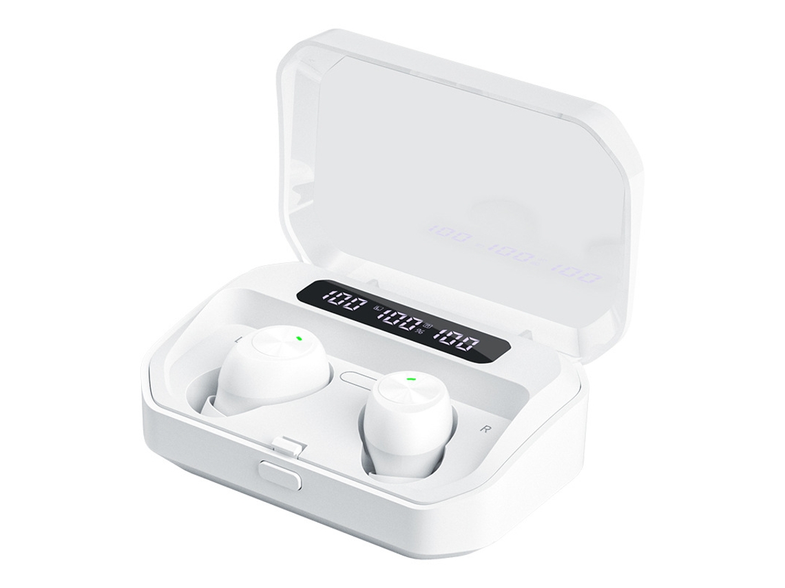 Auriculares Bluetooth True Wireless AGTRUM P10D In Ear Microfone Branco