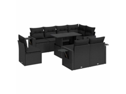 Garden Sofa Set, Garden Sofa Sets Vidaxl Preto Rattan / Vime (n/a)