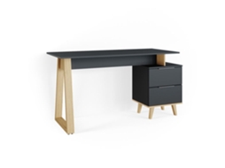 Secretária Vicco Nautica, Antracite, 138 x 60 cm com gavetas, L