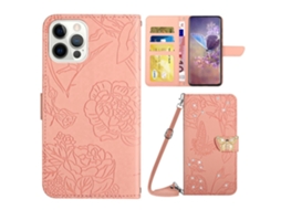 Capa Pega Para Iphone 14 Pro Max Pele Sintética Rosa