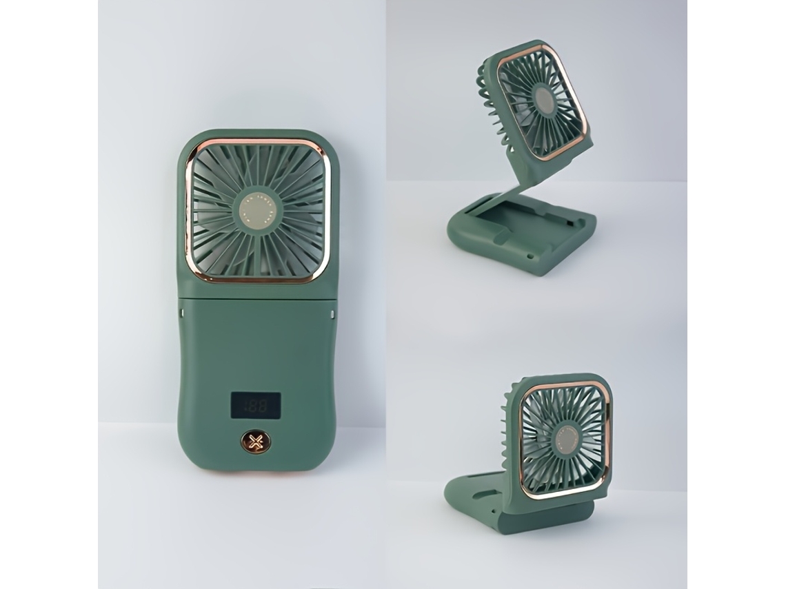 Ventilador Sem Lâminas Solar com Luz Noturna, 2 Velocidades