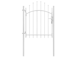 vidaXL Portão de jardim 1x1,75 m aço branco