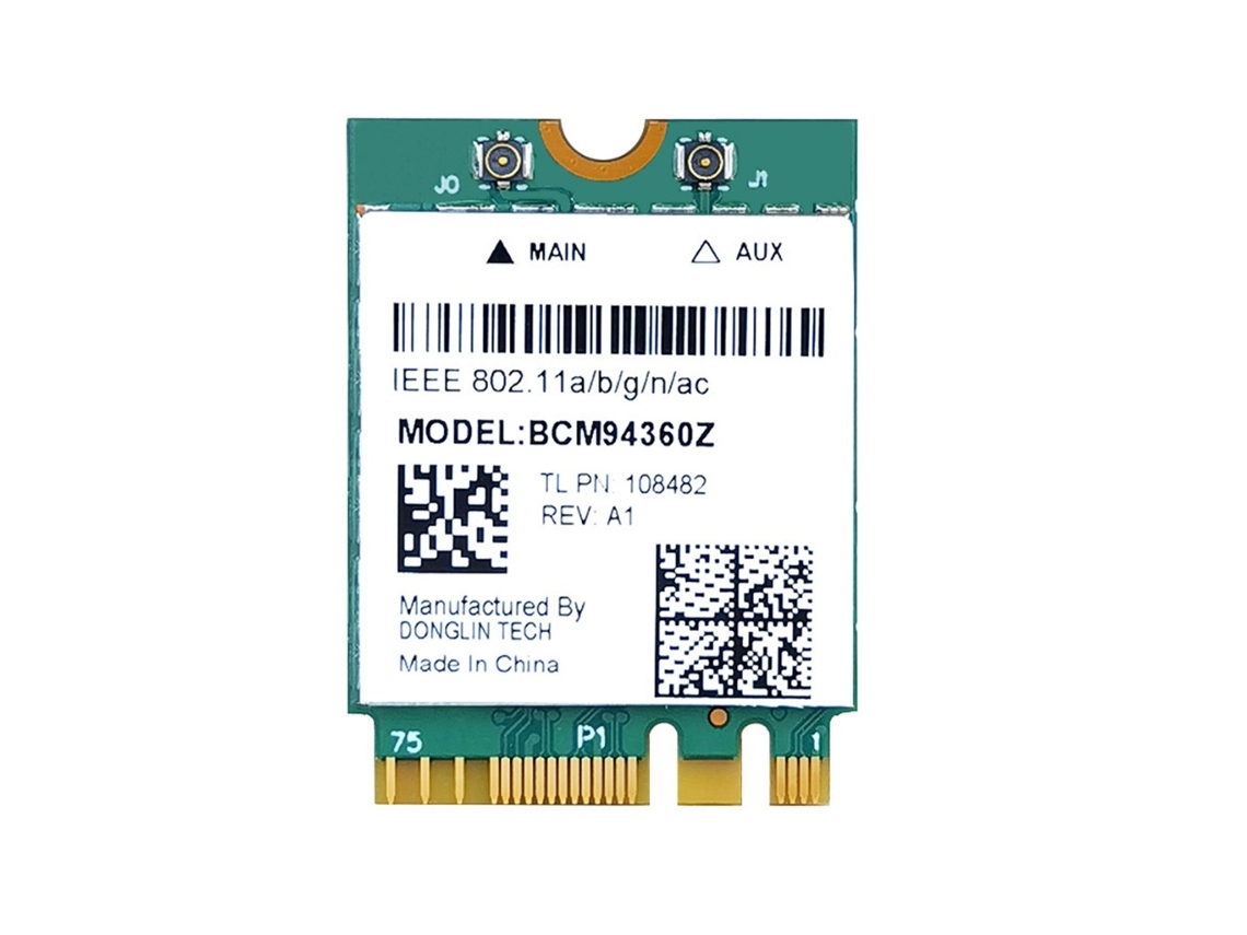 Lurelia Placa Wi-fi M.2 Ngff Bcm94360z Bcm94360ng Wi-fi 5 1200 Mbps 300 Mbps Dual Band 2,4/5 Ghz