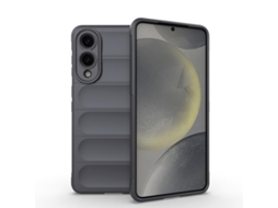 Capa Halinuia Para Samsung Galaxy S25 Edge 5g Magic Shield Tpu Flanela Cinzento Escuro