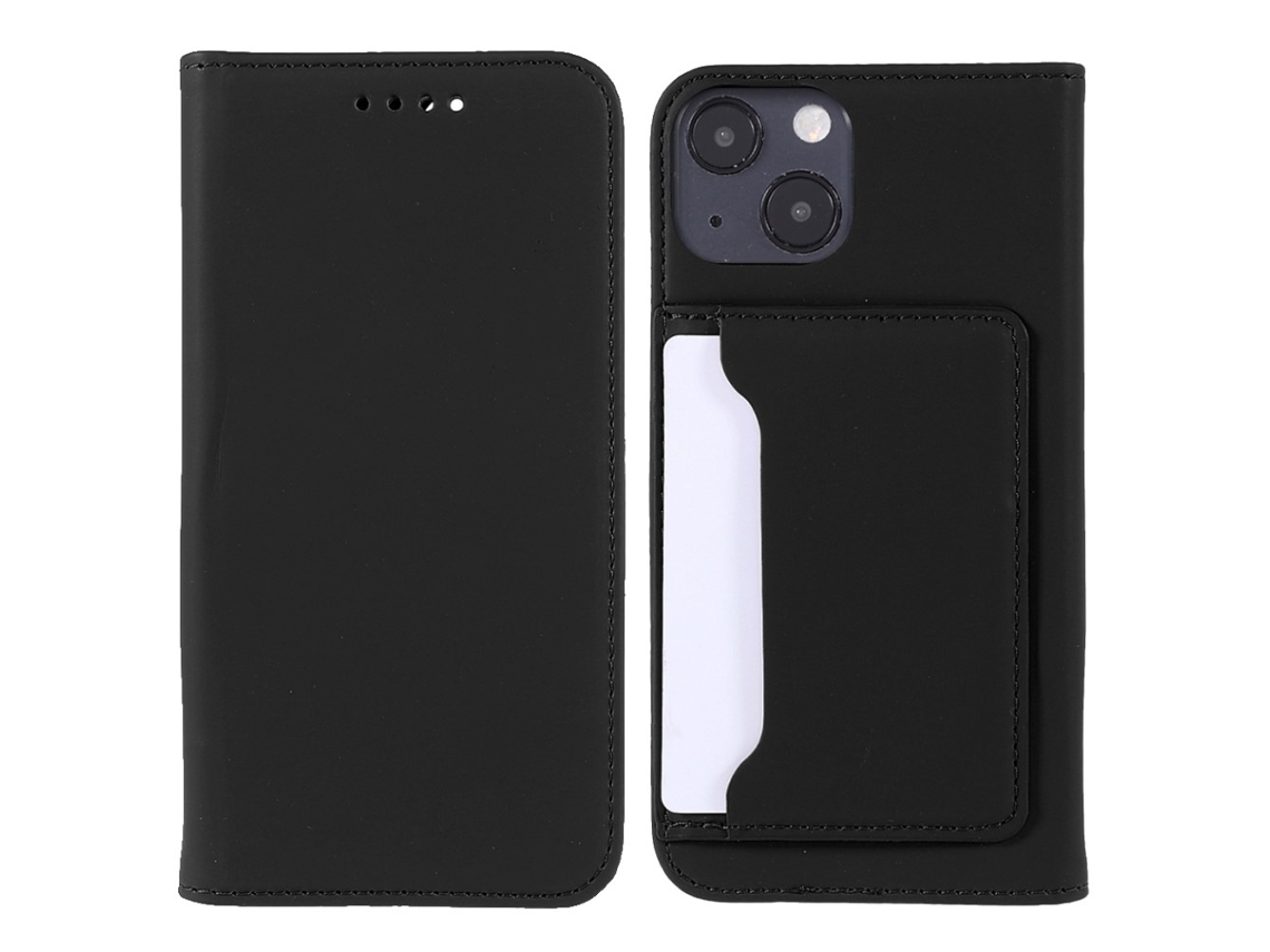 Capa Inch Para Iphone 13 Pele Sintética Preto