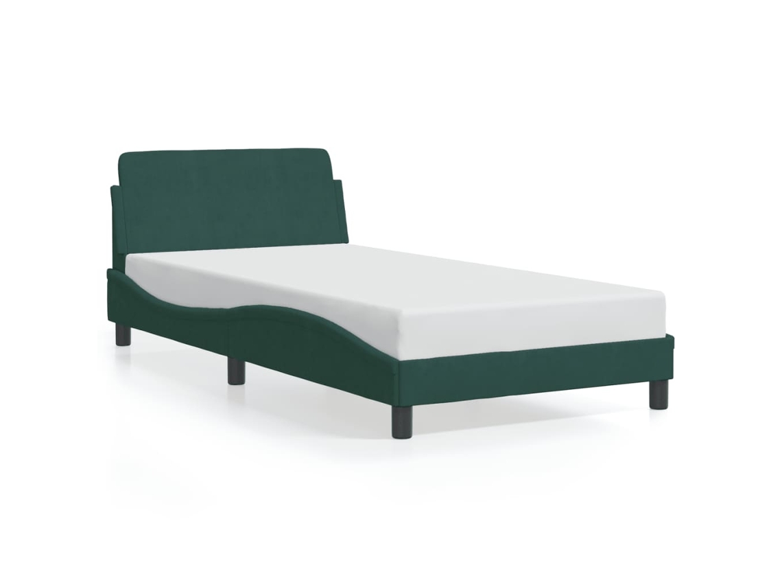 Bed Frame, Bed Frames Vidaxl Verde Veludo (100 X 200 Cm)
