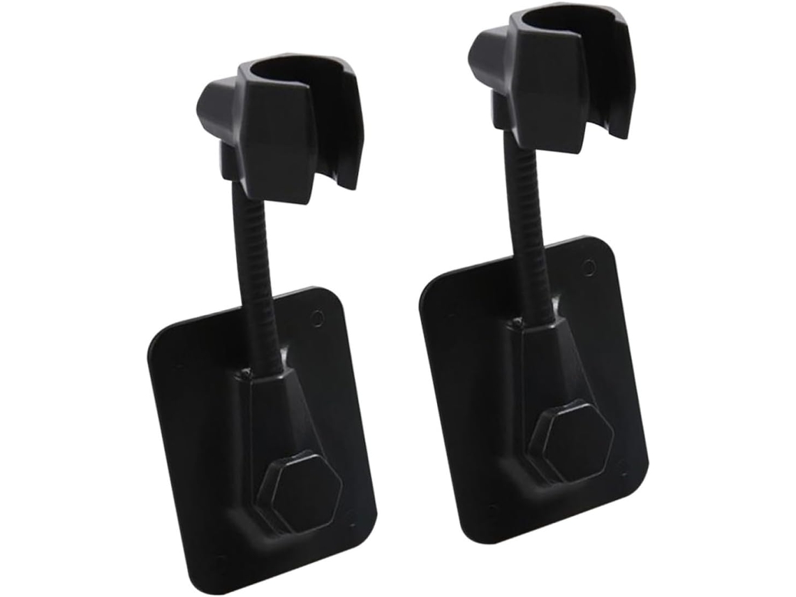 Suporte Chuveiro Ajustável Sem Furos, 2 Peças, Preto, Em Abs, Para Base Chuveiro, Para Casa E Banheiro