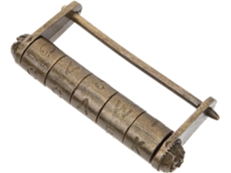 Corrente de combinação vintage em liga de zinco para caixas e gavetas.